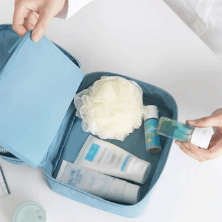 You can prepare travel container packages to store shampoo and other liquids