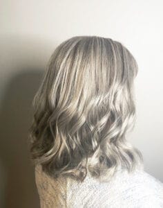 Platinum blonde hair