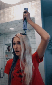 purple shampoo on dry hair