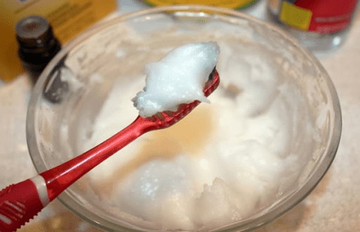 Mix baking soda, hydrogen peroxide, and water to make a paste-like solution