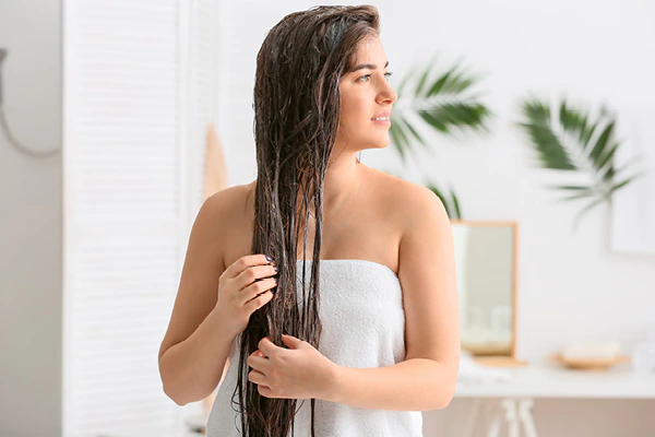 Be sure to apply leave-in conditioner from the bottom to the top 