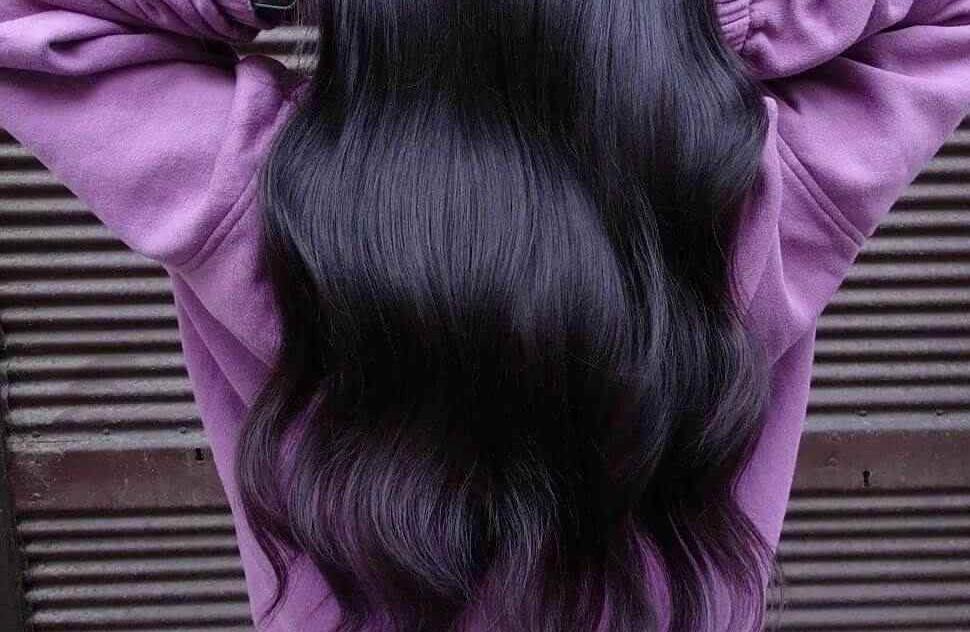 Dark purples go well with black hair 