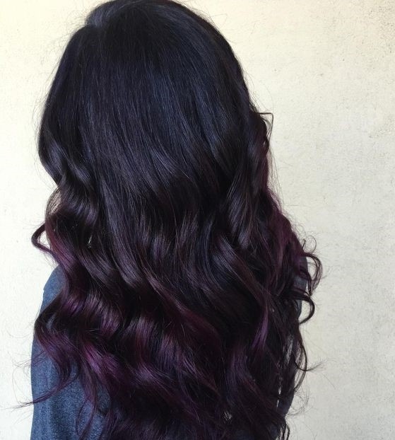 How to Get Black Hair with Purple Tint