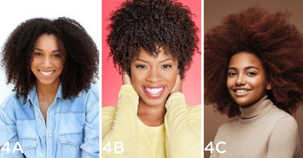 The difference between type 4A, 4B, and 4C hair 